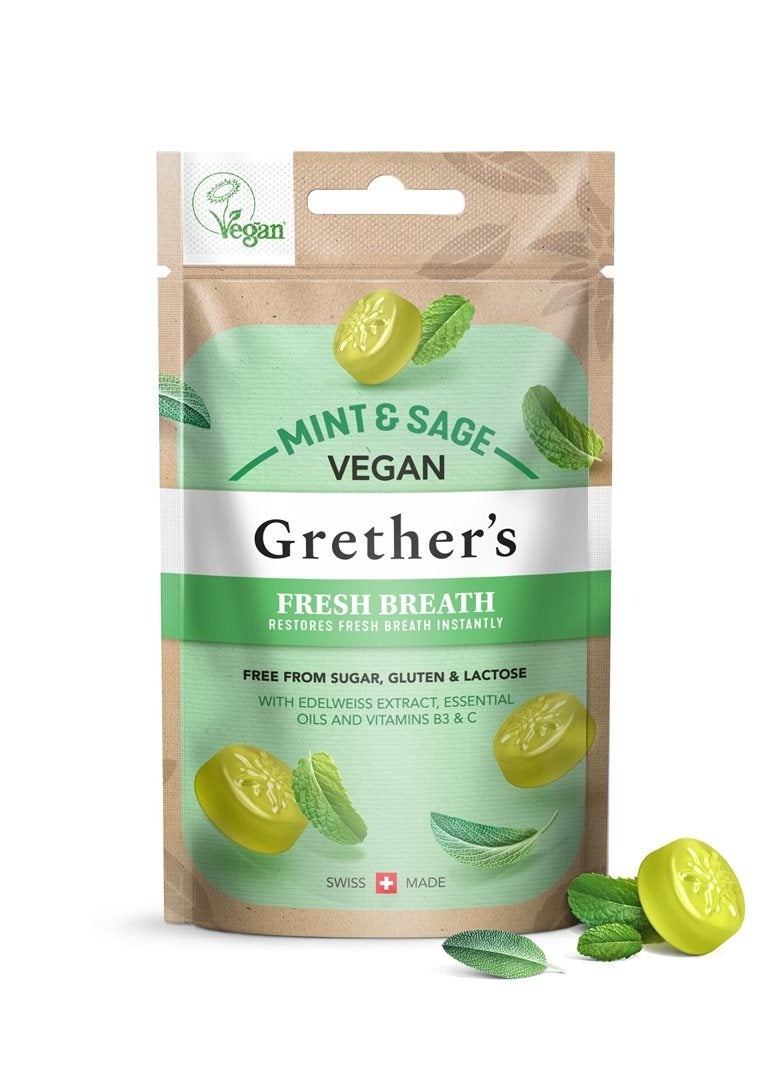 Grethers Fresh Breath Menthe Sauge Pastilles végétaliennes Btl 45g Grethers Fresh Breath Menthe Sauge Pastilles végétaliennes Btl 45g