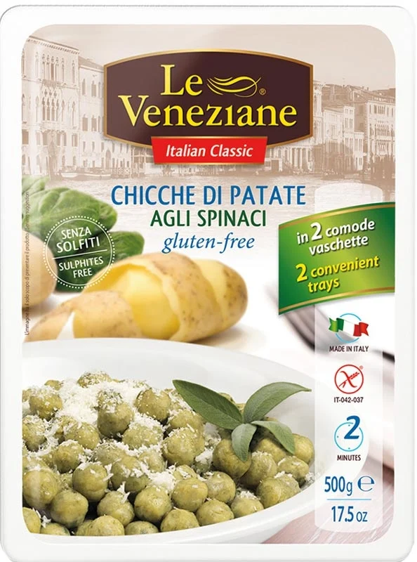 LE VENEZIANE Gnocchi aux épinards sans gluten 500 g