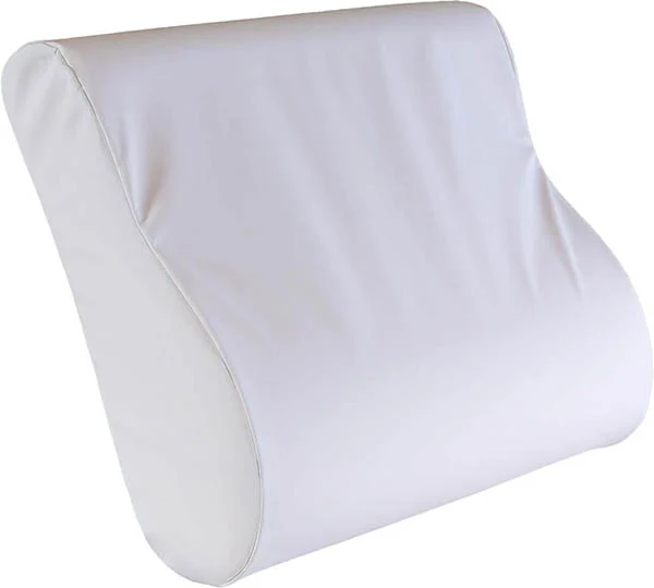 ELSA Coussin nuque de voyage 33x9cm Housse coton blanc