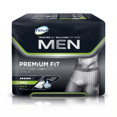 TENA Men Premium Fit Protective Underwear Niveau 4 S/M 12 pièces