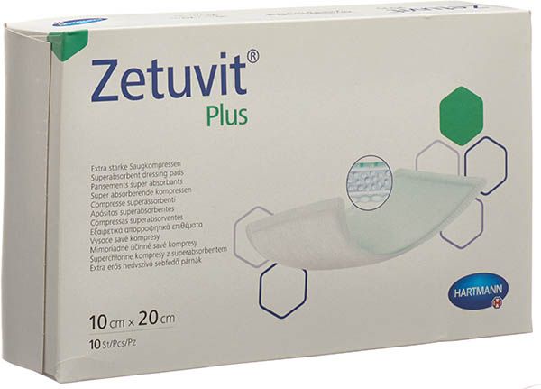 Zetuvit Plus pansement absorbant 10x20cm 10 pièces
