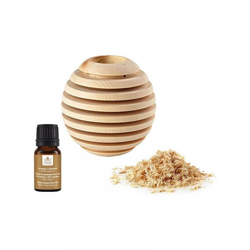 BERG&KRAFT Pinus Cembra Bois de senteur Globe avec huile essentielle & copeaux BERG&KRAFT Pinus Cembra Bois de senteur Globe avec huile essentielle & copeaux
