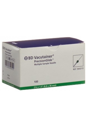 Canule VACUTAINER 21G 0.8x38mm vert 100 pièces