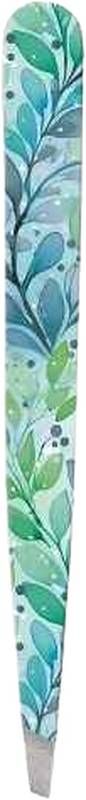 HAUSMANN Pincette oblique Floral turquoise/bleu