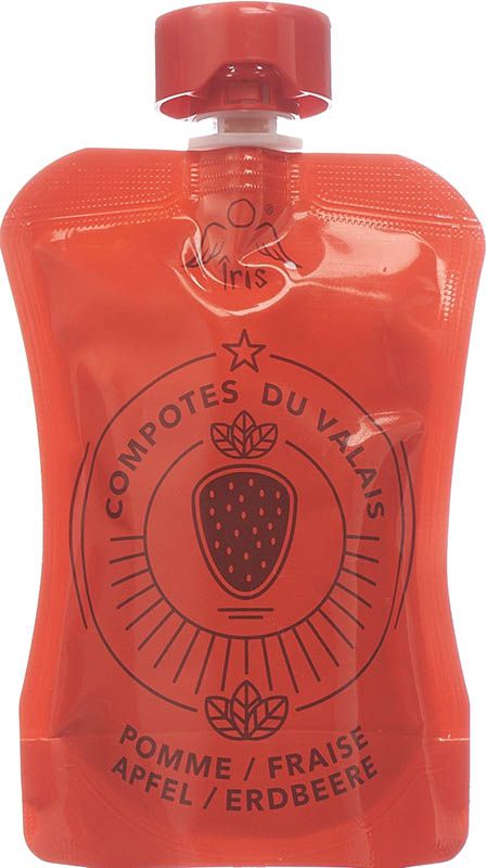 IRIS Compote pomme-fraise Btl 100g IRIS Compote pomme-fraise Btl 100g
