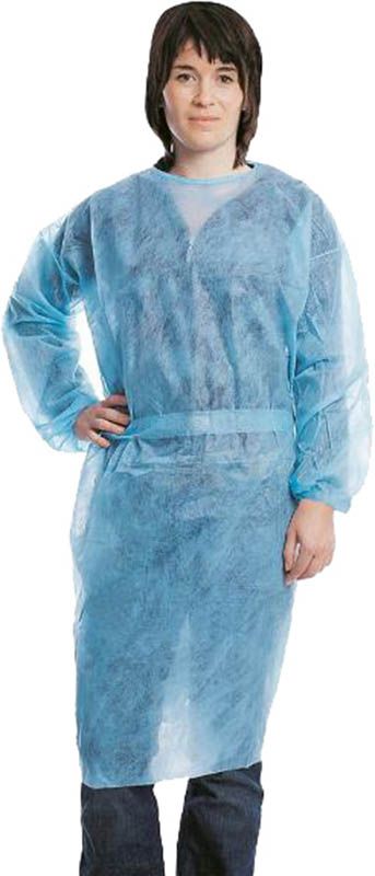 FOLIODRESS Manteau pour visiteurs S bleu n stérile 5 x 10 pièces