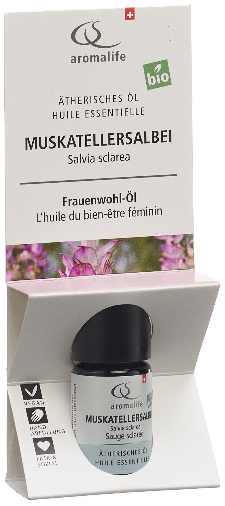 Aromalife TOP Sauge sclarée Et/Huile essentielle BIO Fl 5ml Aromalife TOP Sauge sclarée Et/Huile essentielle BIO Fl 5ml