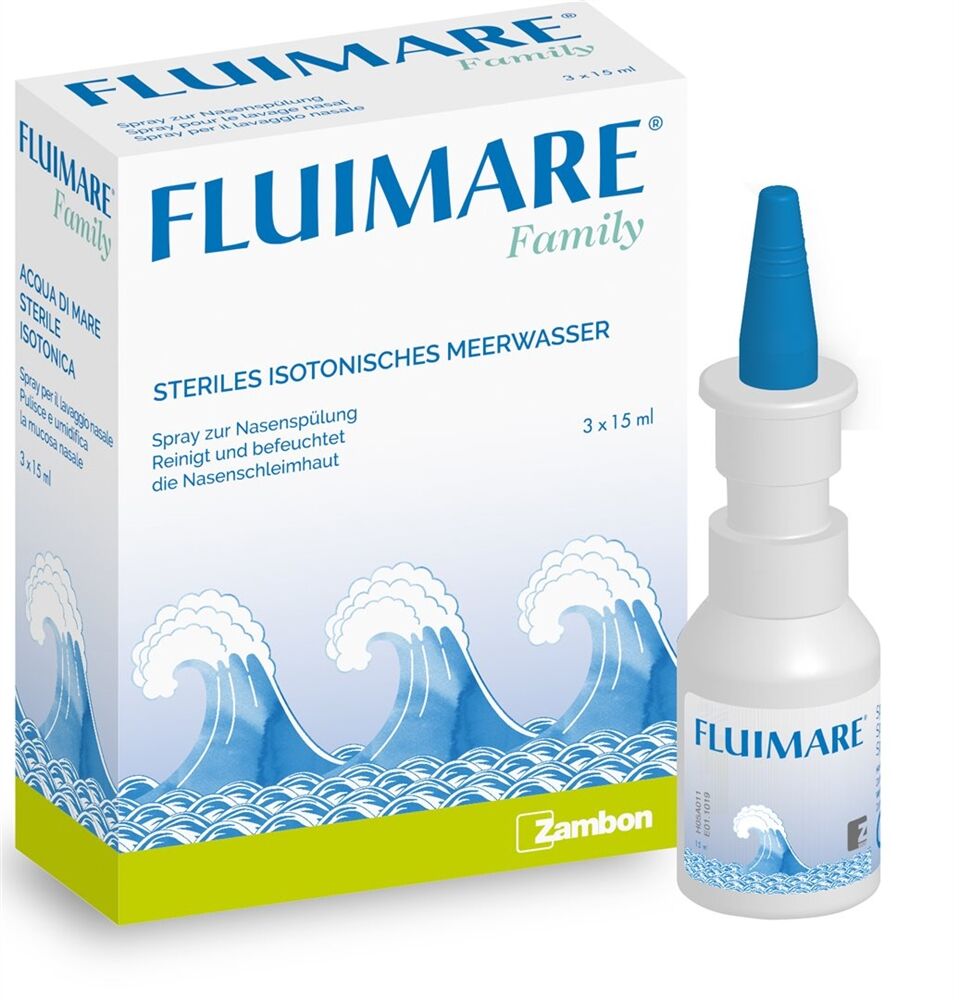 Fluimare spray nasal Family 3 flacons de 15ml Fluimare spray nasal Family 3 flacons de 15ml