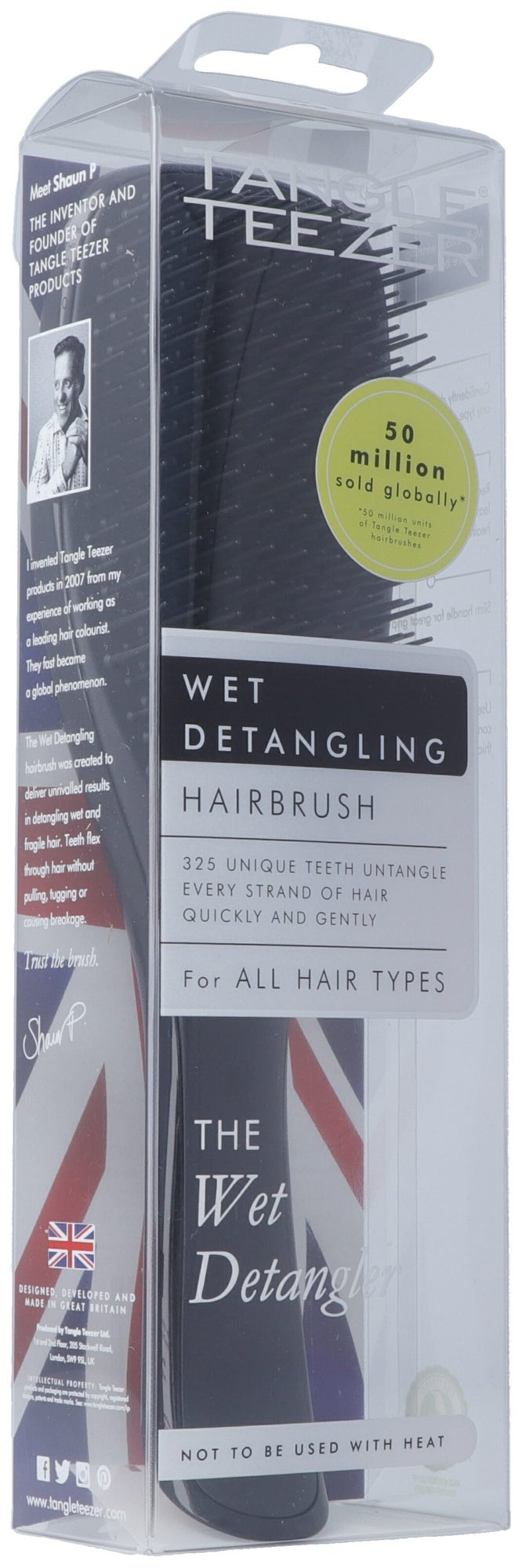 Brosse à démêler Tangle Teezer pour cheveux mouillés noir