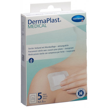 DermaPlast Medical pansement non-tissé 7.2x5cm 5 pièces DermaPlast Medical pansement non-tissé 7.2x5cm 5 pièces