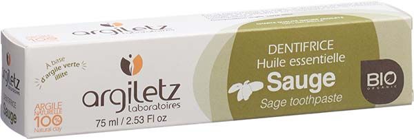 Argiletz dentifrice Sauge Bio 75ml Argiletz dentifrice Sauge Bio 75ml