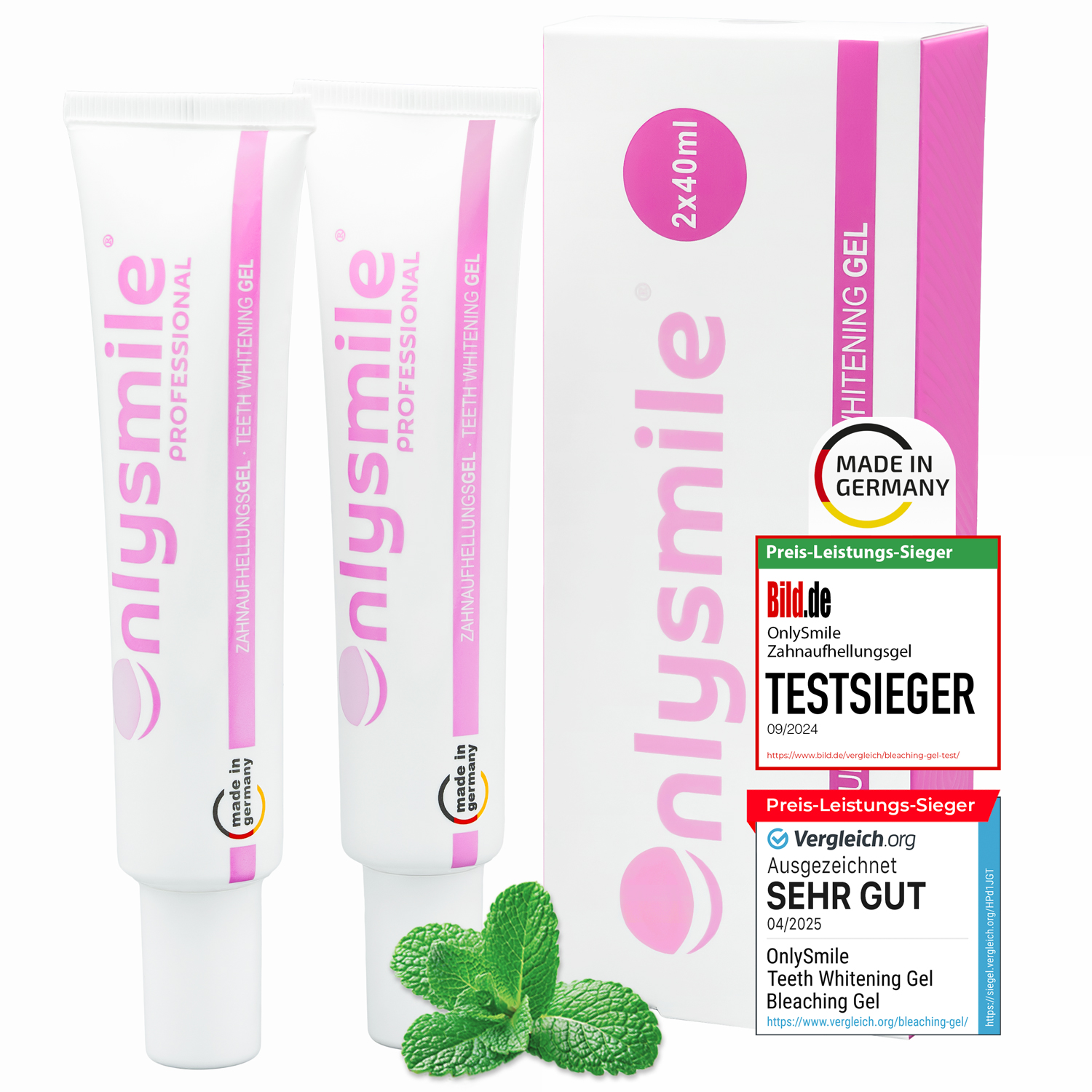 OnlySmile® Gel de blanchiment des dents pack double 2 x 40ml