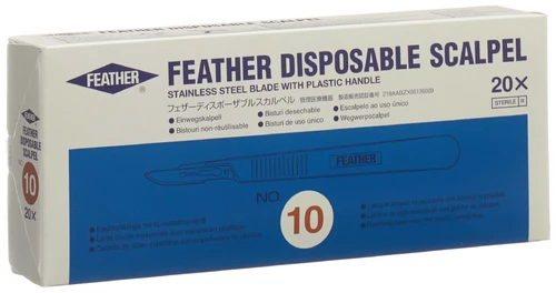 FEATHER Scalpel 1x n° 10 20 pièces