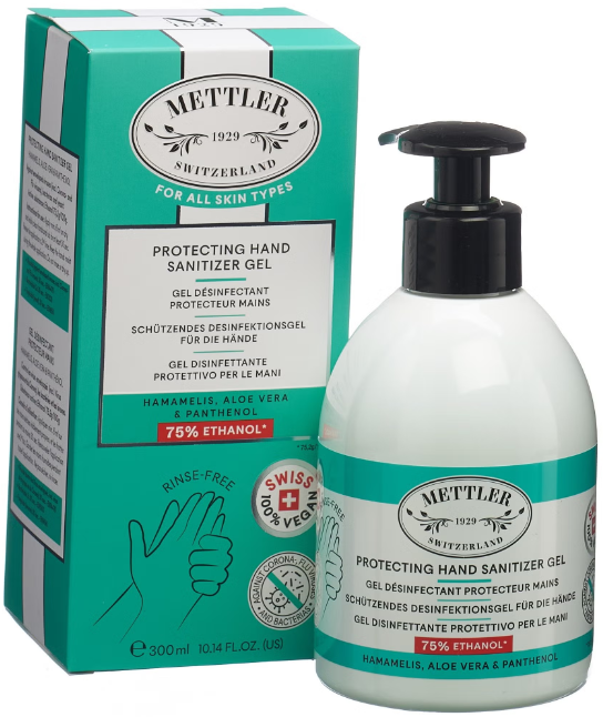 Mettler 1929 Gel désinfectant protecteur pour les mains Disp 300ml