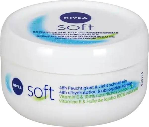 NIVEA SOFT Crème Hydratante (nouveau) Pot 50ml NIVEA SOFT Crème Hydratante (nouveau) Pot 50ml