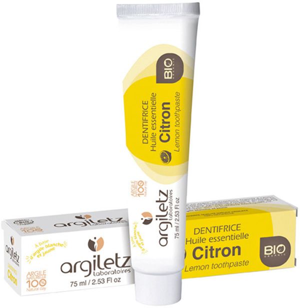 ARGILETZ Dentifrice Citron Bio 75ml ARGILETZ Dentifrice Citron Bio 75ml