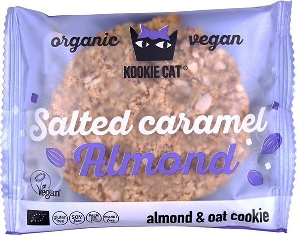 KOOKIE CAT Cookie au caramel salé et aux amandes 50g