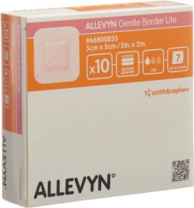 Allevyn Gentle Border Lite 5x5cm 10 pièces