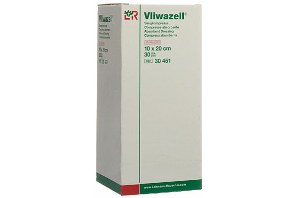 Vliwazell Compresse absorbante 10x20cm stérile 30 pièces