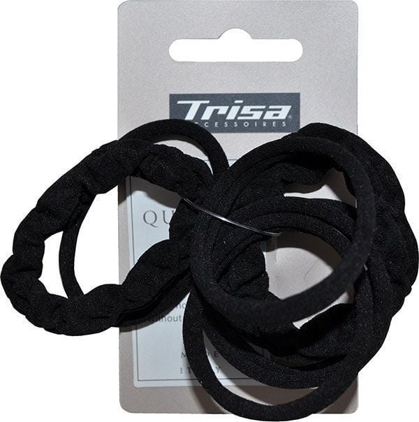 Chouchou Trisa noir sans métal ass 10 pièces