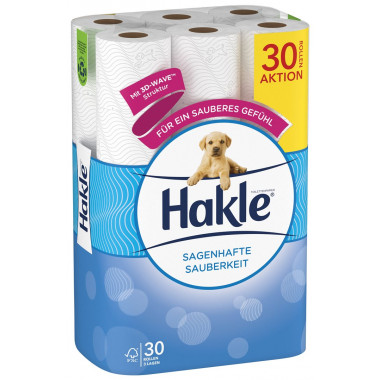Papier hygiénique Hakle Propreté légendaire blanc 30 pièces