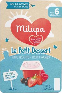 Milupa le Petit Dessert Fruits Rouges 6 x 55g