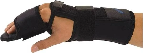 OMNIMED Intrins Plus 4-Fingersch L 17-19cm li schw