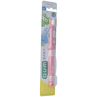 Brosse à dents GUM Baby 0-2 ans rose Brosse à dents GUM Baby 0-2 ans rose