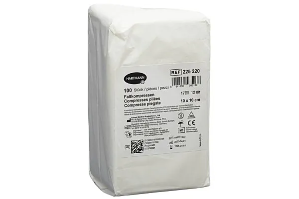 IVF Compresse pliable type 17 10x10cm 12 plis 100 pièces