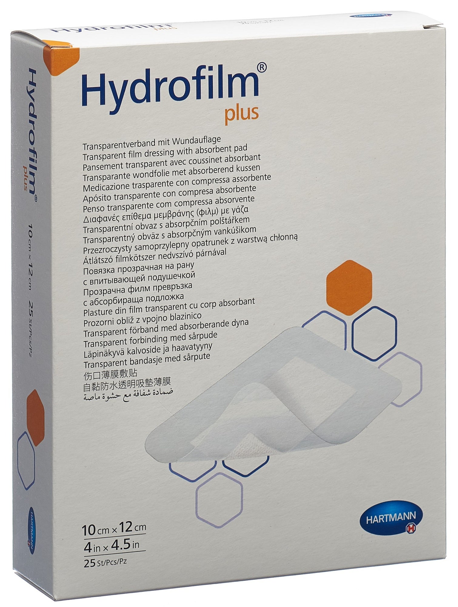 Hydrofilm PLUS pansement imperméable 10x12cm stérile 25 pièces