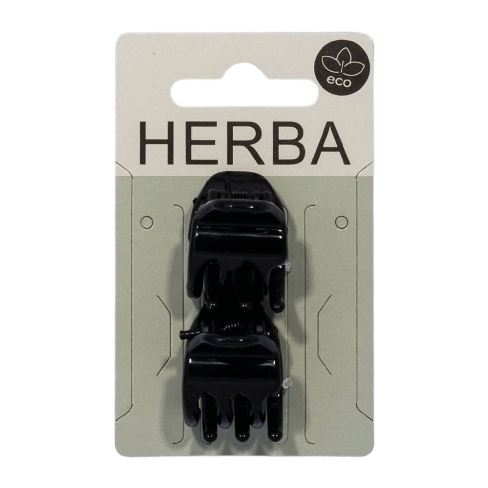 Agrafe HERBA Ecofriendly 2.2cm noir 2 pièces