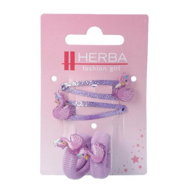 Herba Kids Clips + attache-cheveux 4 pièces