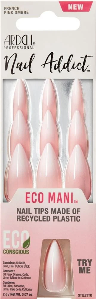 ARDELL Nail Addict Eco Mani Pink Ombre 30 pièces