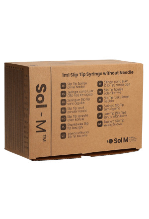Seringue Sol-M sans aiguille 1ml SlipTip 100 pièces