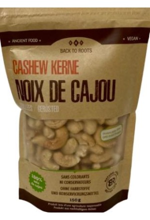 BACK TO ROOTS Noix de cajou grillées Btl 150g