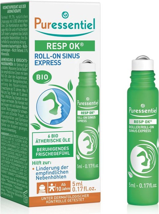 Puressentiel voies respiratoires Sinus roll-on aux huiles essentielles bio 5ml Puressentiel voies respiratoires Sinus roll-on aux huiles essentielles bio 5ml