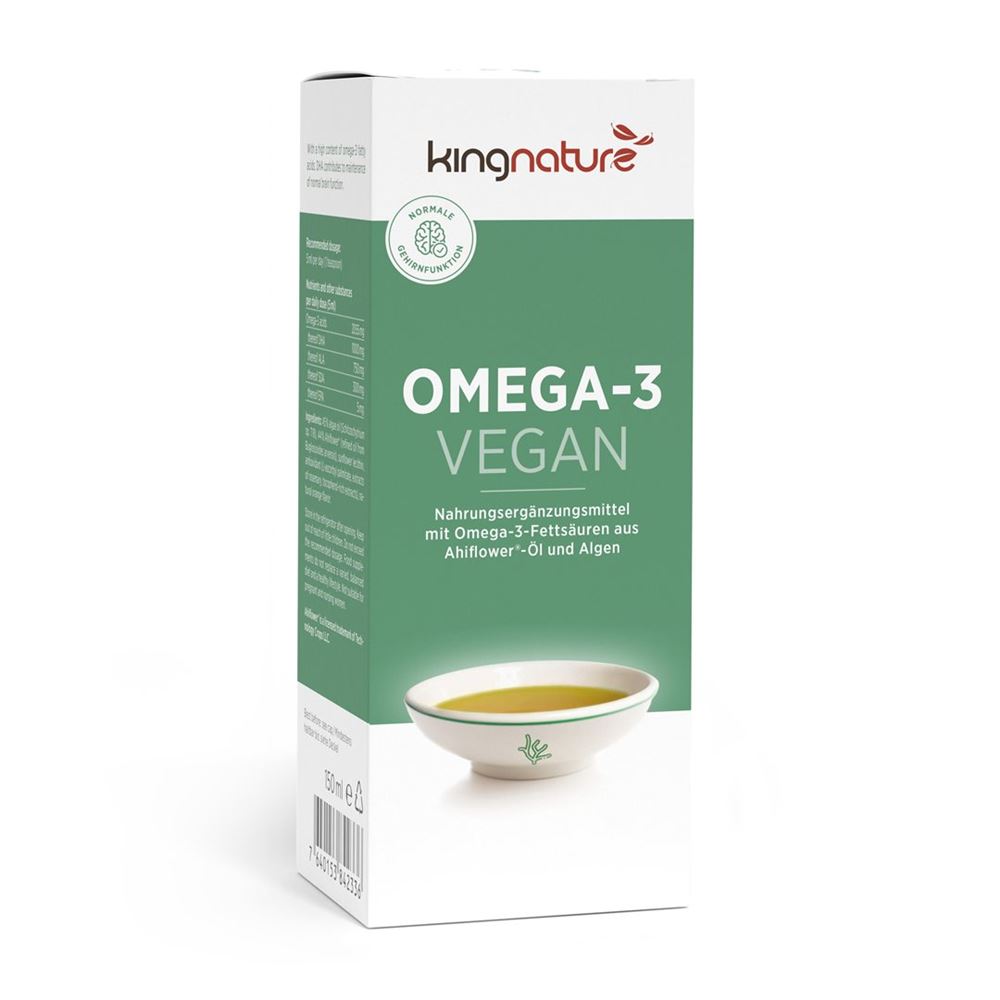 Kingnature Omega-3 vegan liq Fl 150ml Kingnature Omega-3 vegan liq Fl 150ml