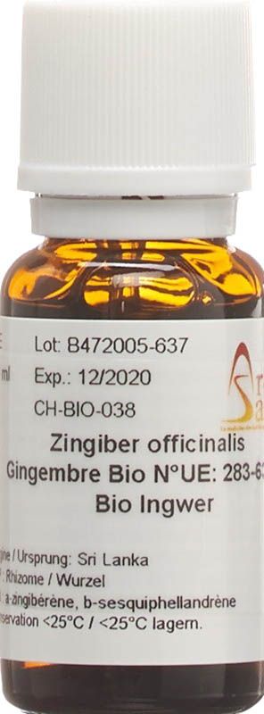 Huile essentielle de gingembre bio Aromasan 15ml Huile essentielle de gingembre bio Aromasan 15ml