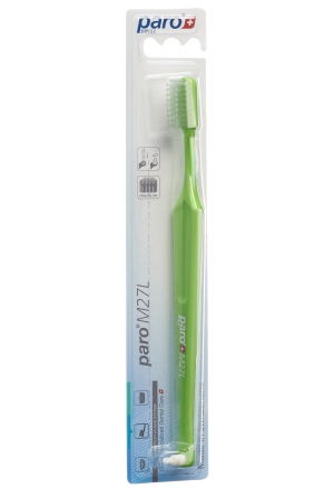 Brosse à dents PARO M27L med 3 rangées avec Interspace Brosse à dents PARO M27L med 3 rangées avec Interspace
