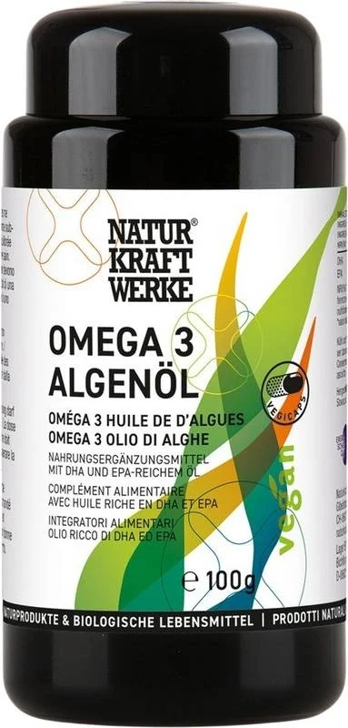 NaturKraftWerke Huile d'algues Oméga 3 Vegicaps 100 g