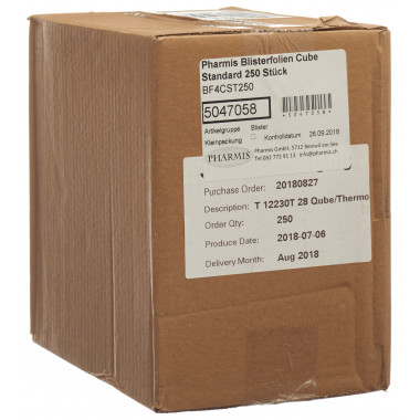 Feuilles de blister Pharmis Cube Standard 250 pièces