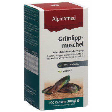 ALPINAMED Gélules de moule verte 400mg 200 pièces ALPINAMED Gélules de moule verte 400mg 200 pièces