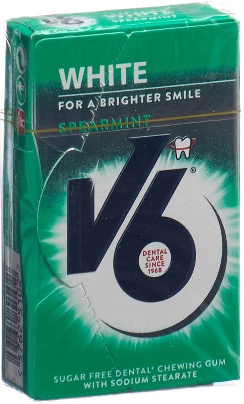 V6 White chewing-gum Spearmint Box V6 White chewing-gum Spearmint Box