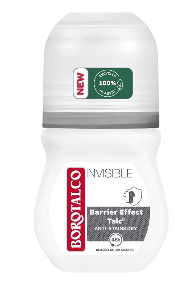 BOROTALCO Déodorant à bille pour homme Invisible 50ml