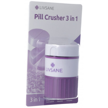Livsane Mortier pour comprimés 3 en 1 Livsane Mortier pour comprimés 3 en 1