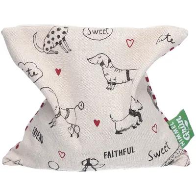 Coussin de colza vert ciel 20x20cm chiens