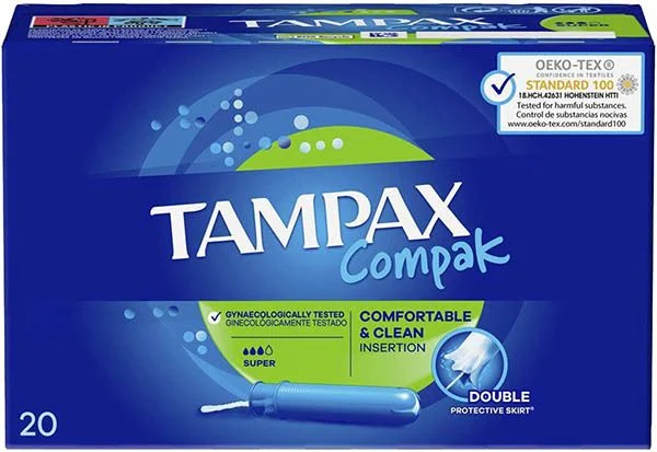 Tampons Tampax Compak Super 20 pièces