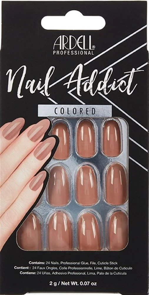 ARDELL Nail Addict Colored Latte 24 pièces