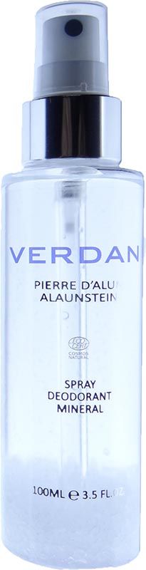 Verdan Pierre d'Alun Déodorant Spray Minéral 99% d'origine naturelle Ecocert Swiss made 100ml