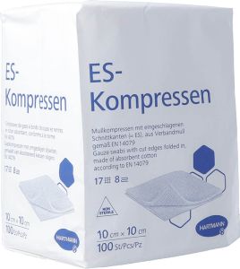 Compresses Hartmann ES 8x 10x10cm 100 pièces